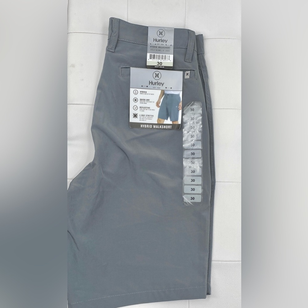 NWT Hurley Hybrid Premium Performance Wuick Dry Reflective Walking Shirts 30